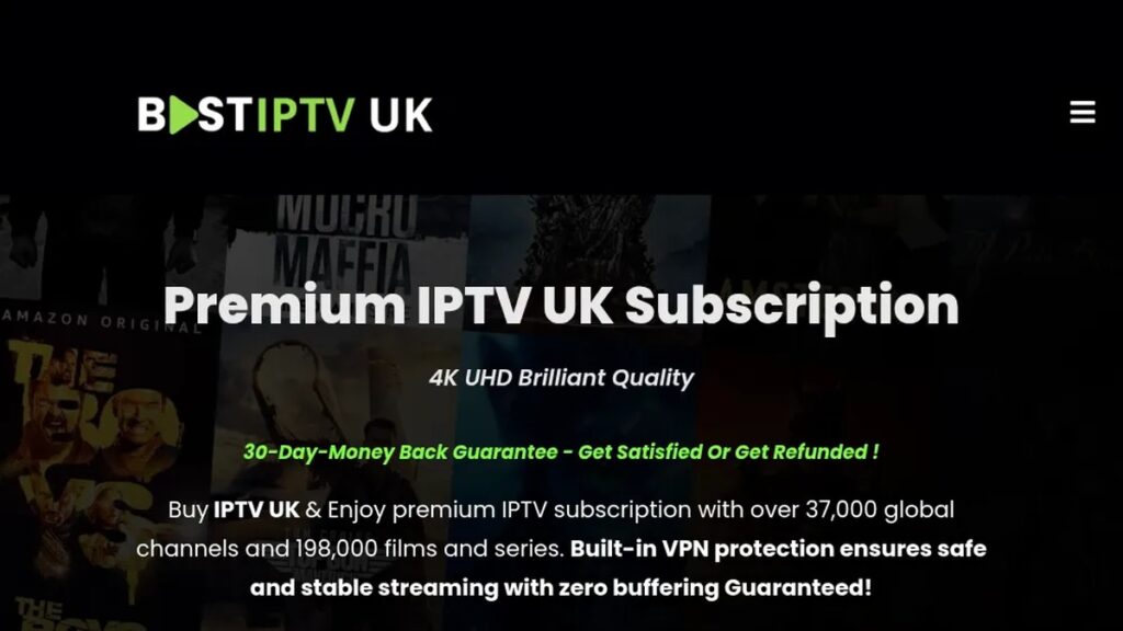 BestIPTV UK Smart app installed natively on a Samsung smart TV