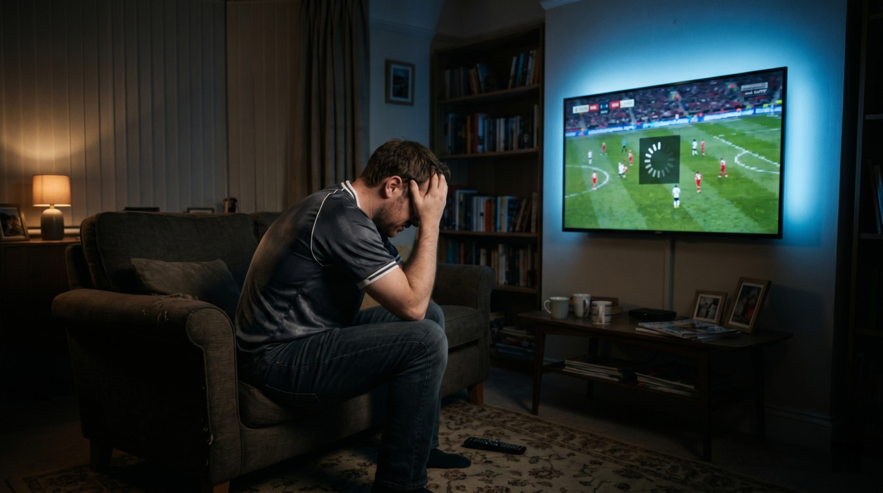 Iptv Buffering During A Premier League Football Match In The Uk On A Smart Tv
